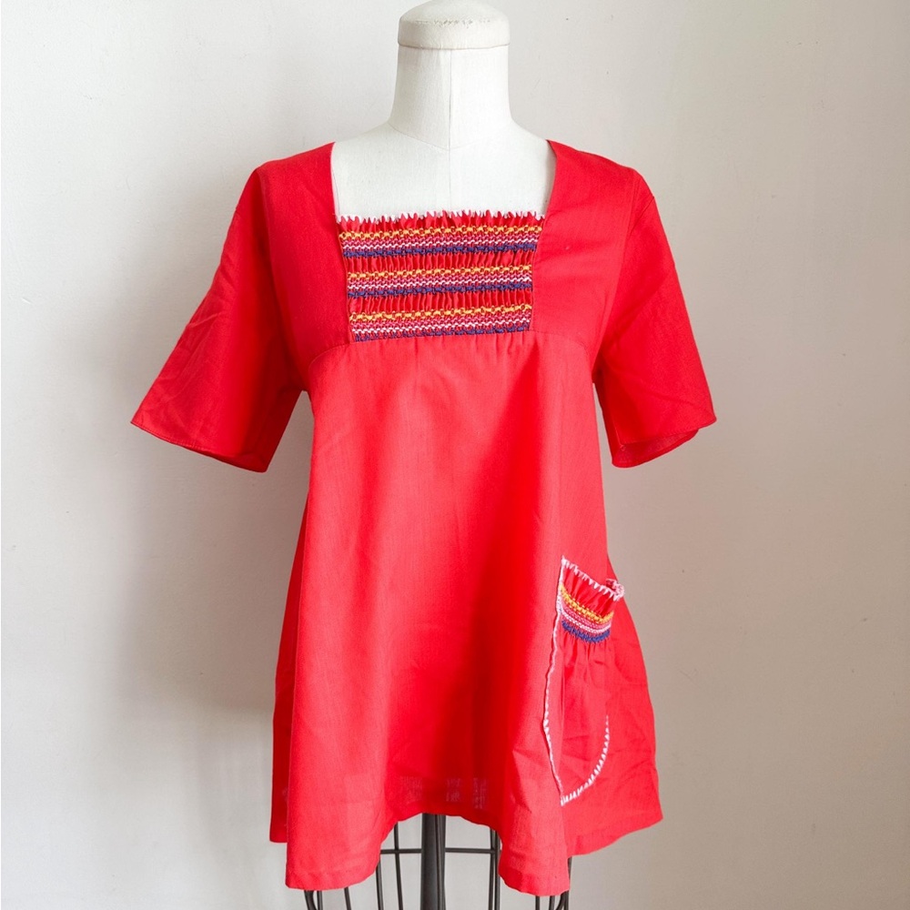 ⭐️3/$30⭐️ (bundle deal) Vintage 1970s Maternity Top / Smocked Top // M